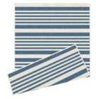 Duo Weave Indoor/Outdoor Rug 120x170cm Modern Stripes Ocean