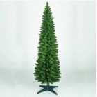 Snowtime Wrapped Pencil Pine Christmas Tree - Green - 7ft - 210cm