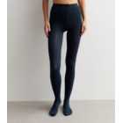 Navy Cable Knit Cotton Rich Tights