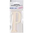 Adhesive Wooden Letter - P