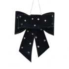 Glitter Bow Decoration - Black
