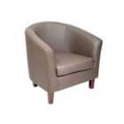 SleepOn Faux Leather Tub Chair In Brown