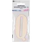 Adhesive Wooden Letter - Q