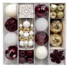 Pack of 25 Grace and Glory Baubles - Burgundy