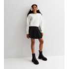 Girls Black Pleated Mini Skirt