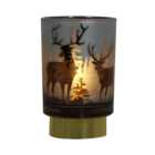 Bronze LED Deer Scene Lamp
