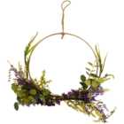 Lavender Wreath in Gold Ring
