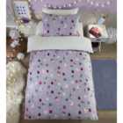 Sugarplum Fairy Fleece Duvet Cover and Pillowcase Set - Lilac