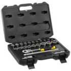 Stanley® 1/2" 72 Tooth Ratchet And Socket Set With Accessories (24 Pieces)