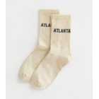 Cream Atlanta Logo Socks