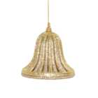 Two Tone Glitter Bell - Gold