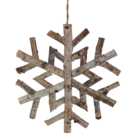 Hanging Frosted Snowflake