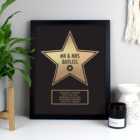 Personalised Walk of Fame Star Award Framed Print