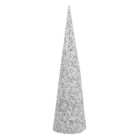 Set of 2 LED Cones - Silver