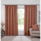 Montreal Chenille Taped Curtain - Rust / 229cm