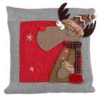 Red 3D Reindeer Cushion