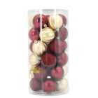 Pack of 30 Grace and Glory Baubles - Red