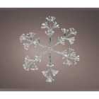 Christmas Silver Starburst Snowflake Decoration 336 White LEDs - 78cm