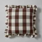 Frilled Check Cushion Pinecone