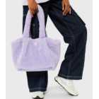 Skinnydip Lilac Teddy Tote Bag