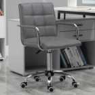 Portland Grey PU Leather Swivel Home Office Chair