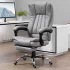 Portland Grey Microfibre Swivel Vibrating Massage Office Chair