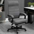 Portland Grey Linen Swivel Office Chair