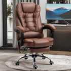 Portland Brown Microfiber Swivel Vibration Massage Office Chair