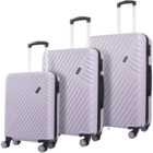 Rock Santiago Set of 3 Purple Hardshell Suitcases