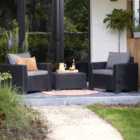 Keter California 2 Seater Graphite Outdoor Lounge Set