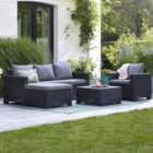 Keter California 4 Seater Graphite Garden Lounge Set