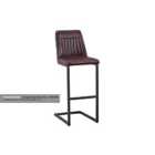 Baumhaus Vintage Brown Leather Bar Stool (Pack Of Two)