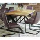 Baumhaus Urban Elegance Reclaimed Table Medium (Diagonal Leg 95cm x 190cm Top) 6-8 Seater