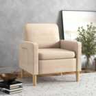 Portland Upholstered Beige Modern Accent Chair