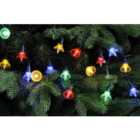 20 Multi Colour Timer Traditional Flower Fairy Christmas Lights Battery Operated