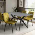 Timor 6 Seater Grey Dining Table