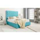 Eleganza Downtown Plush Small Double Bed Frame - Teal