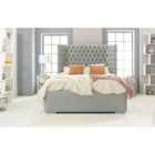 Eleganza Philly Plush Small Double Bed Frame - Silver