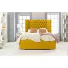 Eleganza Philly Plush Small Double Bed Frame - Mustard Gold