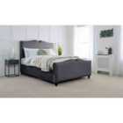 Eleganza Harling Plush Small Double Bed Frame - Steel