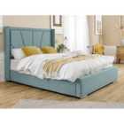 Eleganza Harry Linen Small Double Bed Frame - Duck Egg