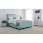 Eleganza Harling Plush Small Double Bed Frame - Duck Egg