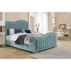 Eleganza Kendrick Plush Small Double Bed Frame - Duck Egg