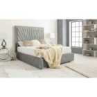 Eleganza Downtown Plush Small Double Bed Frame - Silver