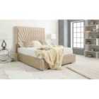 Eleganza Downtown Plush Small Double Bed Frame - Beige