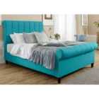 Eleganza Sally Linen Double Bed Frame - Teal