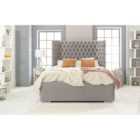 Eleganza Philly Plush Small Double Bed Frame - Grey