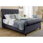 Eleganza Sally Linen Small Double Bed Frame - Steel