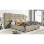 Eleganza Solace Marble King Bed Frame - Oatmeal