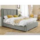 Eleganza Harry Linen Small Double Bed Frame - Silver